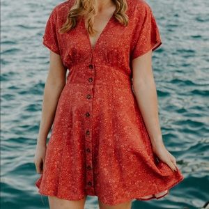 Marine Layer Flutter Sleeve A-Line sundress